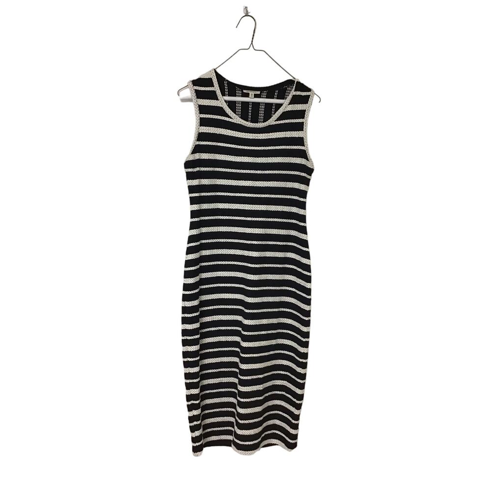 Max Studio Black and White Striped Dress Women's Medium